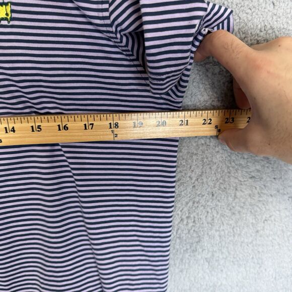 S Masters Collection Shirt Mens M Purple Striped Golf Polo Cotton‎ Short Sleeve - Picture 5 of 8